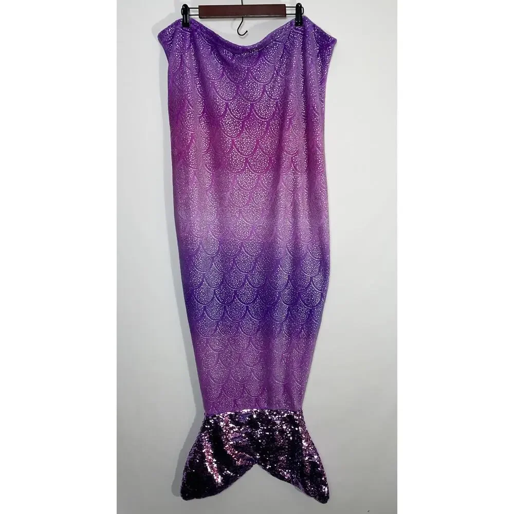 Mermaid Tail Blanket‎ - Color Changing Sequins - Super Soft inside